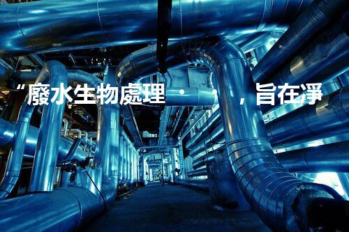 “廢水生物處理，旨在凈化水源，守護碧水藍天”
